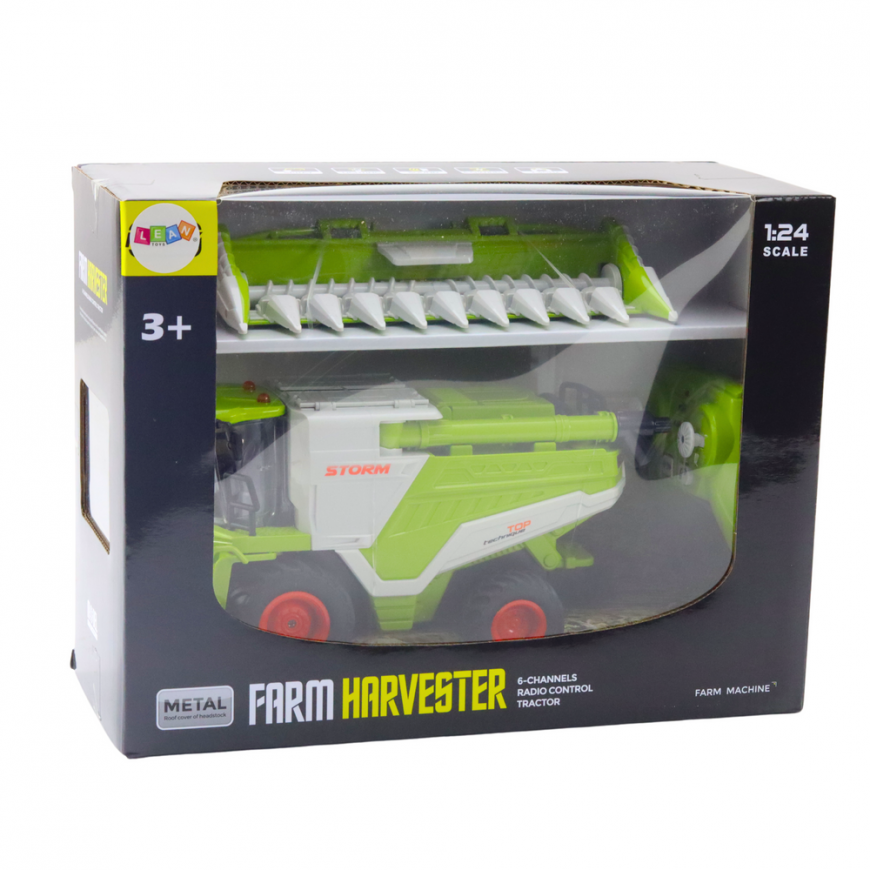 Lean Toys Remote Controlled Combine Harvester with Corn Header – 5