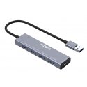 Deltaco UH-738 sąsajos šakotuvas USB 3.2 Gen 1 (3.1 Gen 1) Type-A 5000 Mbit/ai Pilka Deltaco UH-738 sąsajos šakotuvas USB 3.2 Gen 1 (3.1 Gen 1) Type-A 5000 Mbit/ai Pilka