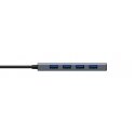 Deltaco UH-738 хаб-разветвитель USB 3.2 Gen 1 (3.1 Gen 1) Type-A 5000 Мбит/с Серый