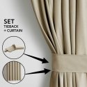 Curtains in VELVET beige color, classic style with silver eyelets, material type - textile velvet 140x245 AmeliaHome Curtains in VELVET beige color, classic style with silver eyelets, material type - textile velvet 140x245 AmeliaHome