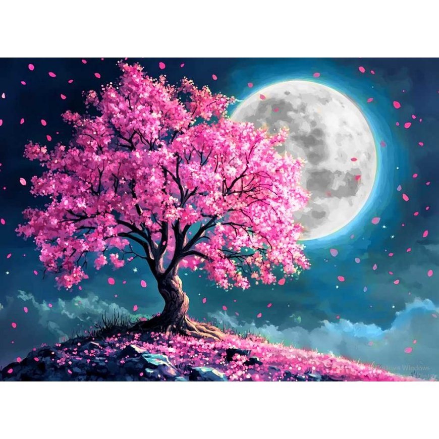 Beldizart Diamond painting with frame Full Moon 30x40 cm VA842 – 4
