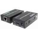 „PremiumCord“ 4Kx2K@60Hz HDMI-pidennin jopa 60 m yhdellä Cat5e/Cat6/Cat7-kaapelilla