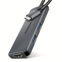 Axagon HMC-5H8K USB 5Gbps hub 2x USB-A USB-C HDMI 8k/30Hz PD 100W kabel USB-C