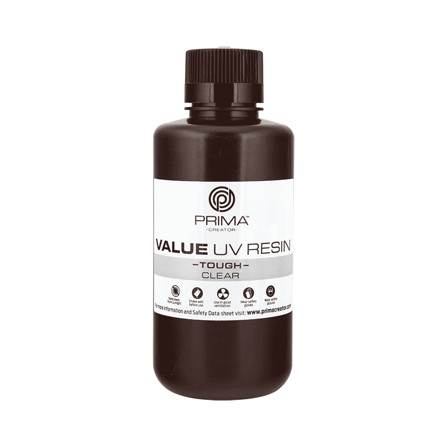 PrimaCreator Value Tough UV derva (nagu ABS) - 500ml - Selge – 2