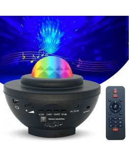 LED zvaigžņu projektors Reach Starry Bowl, melns