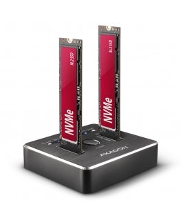 Axagon ADSA-M2C HDD/SSD dokstacija USB 3.2 Gen 2 (3.1 Gen 2) Type-C Melns