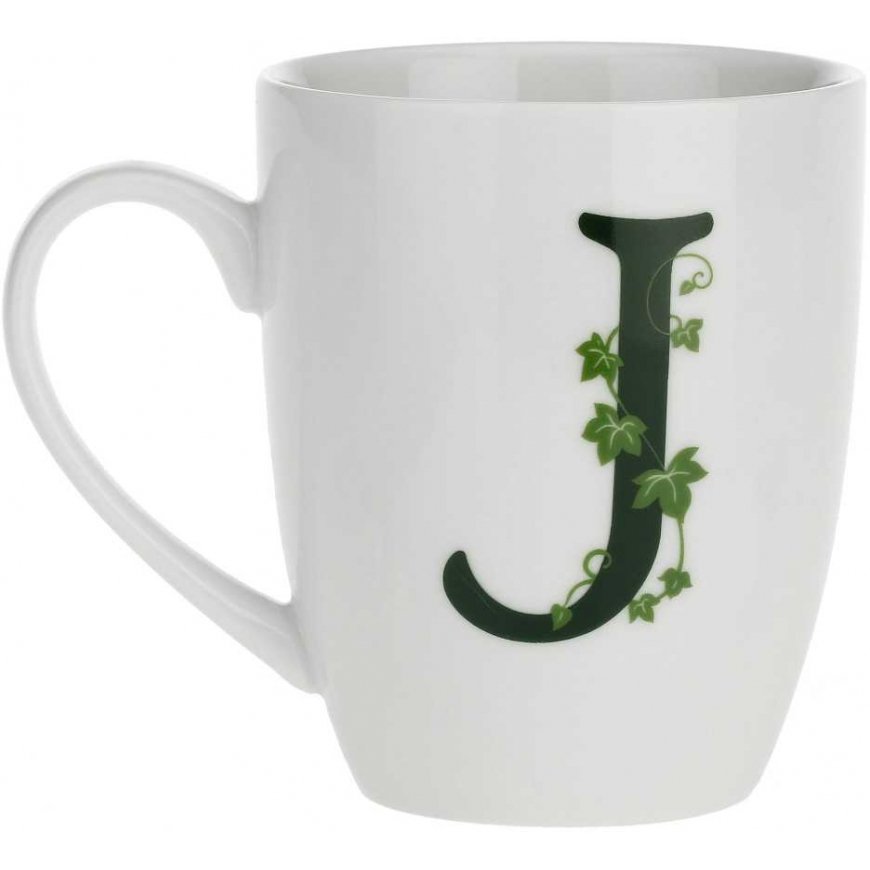 THE WHITE PORCELAIN ATUPERTU Mug with holder 380 ml, Pattern J – 2
