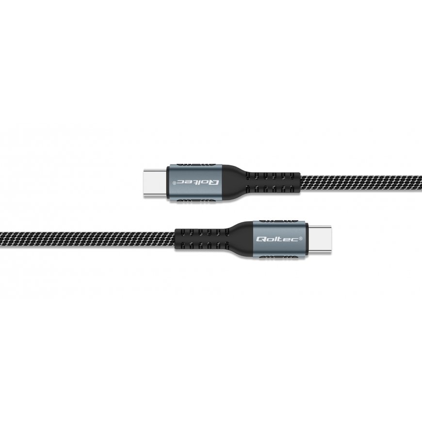 Qoltec 52358 USB cable USB 2.0 1.5 m USB C Black – 2