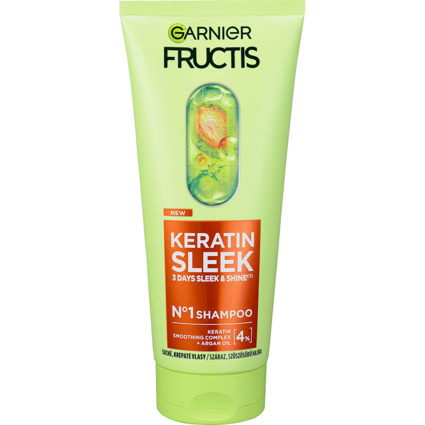 Fructis Keratin Sleek šampoon - Šampoon kuivadele ja lokkis juustele – 2