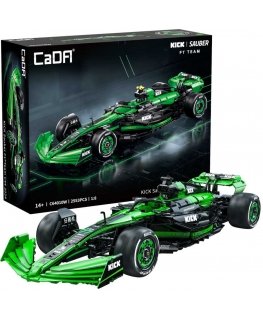 CaDA rakennuspalikat F1 Kick Sauber urheiluauton 2553 kappaletta C64010W