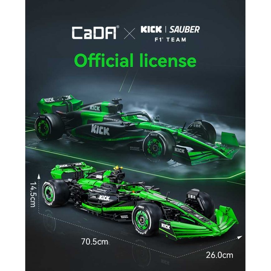 CaDA строительные кирпичи F1 Kick Sauber спортивный гоночный автомобиль 2553 единицы C64010W – 2