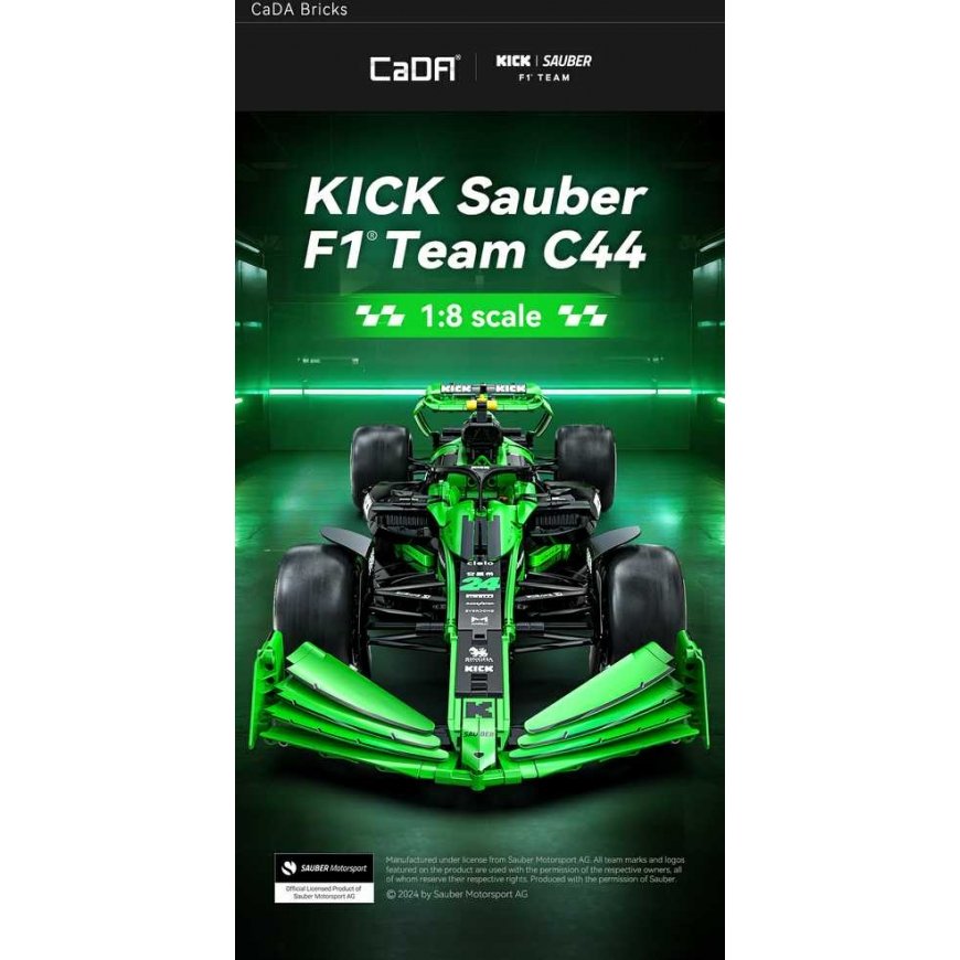 CaDA būvniecības ķieģeļi F1 Kick Sauber sporta sacīkšu automašīna 2553 vienības C64010W – 3