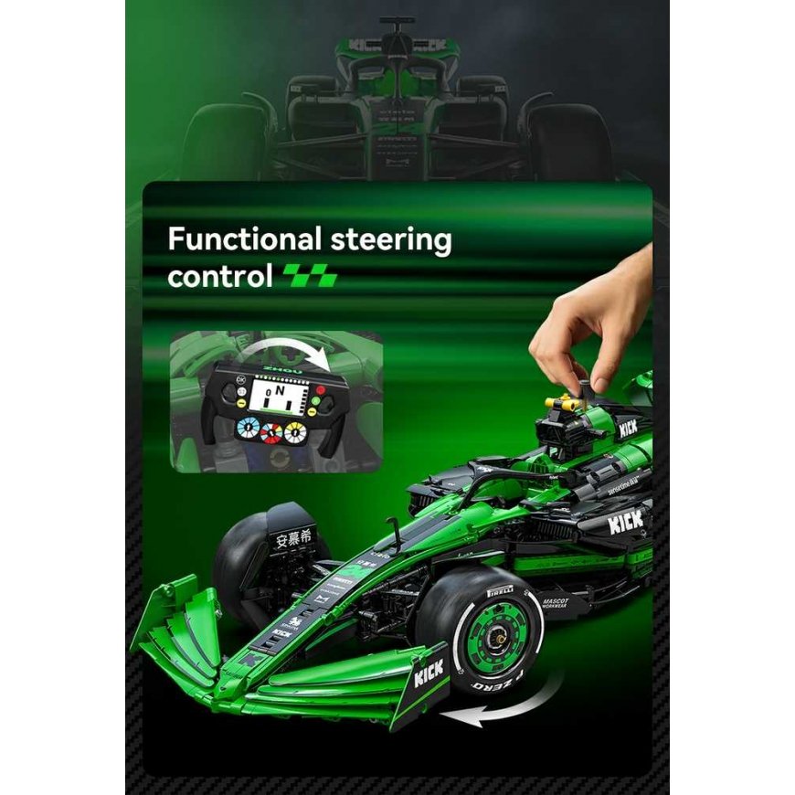CaDA rakennuspalikat F1 Kick Sauber urheiluauton 2553 kappaletta C64010W – 5
