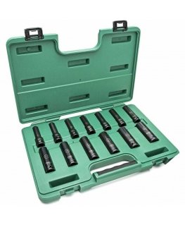 1/2" Prailgintujen iskevien päiden sarja (10-24mm)(13kpl) SATA