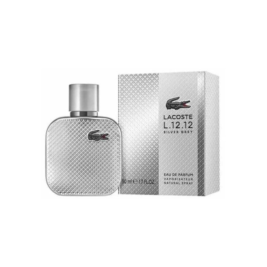 Lacoste L.12.12 Hopea Harmaa EDP parfyymeilla miehille, 50 ml