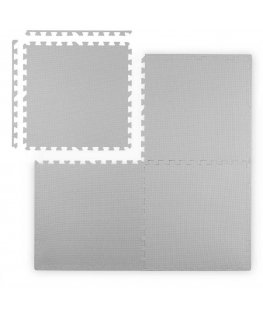 Liels putuplasta puzles paklājs Ricokids 60x60 cm 4 gab. pelēks