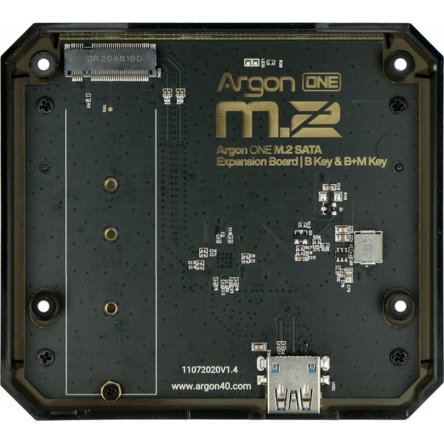 Argon ONE M.2 SATA išplėtimo plokštė - skirta Raspberry Pi 4B