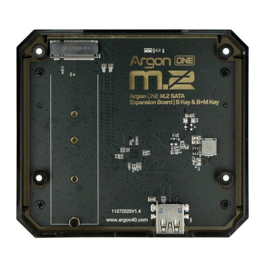 Argon ONE M.2 SATA -laajennuskortti - suunniteltu Raspberry Pi 4B:lle – 3