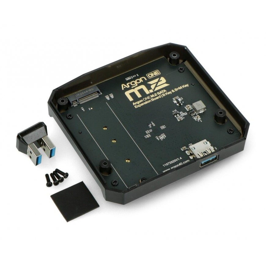 Argon ONE M.2 SATA išplėtimo plokštė - skirta Raspberry Pi 4B – 5