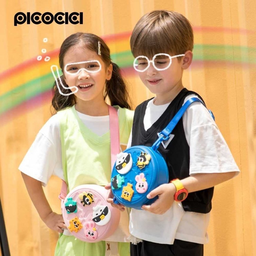 Blue PICOCICI Kids Round Bag K36 blue – 4