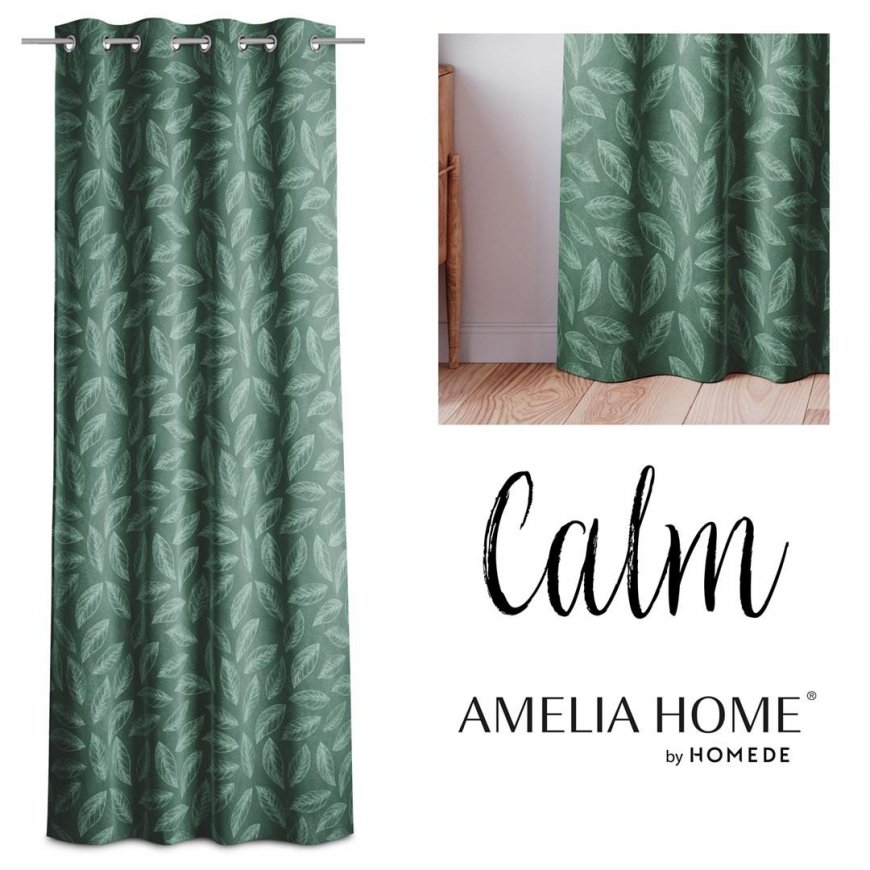 Yöverho AmeliaHome CALM 140x250 cm, renkaat, väri: vihreä – 4