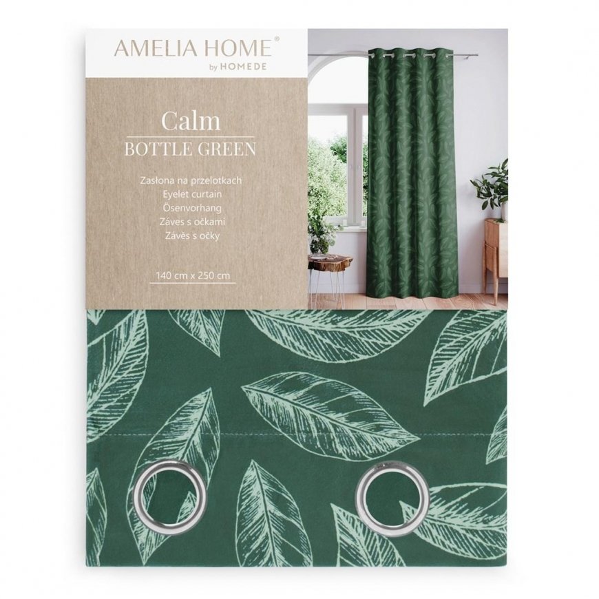 Yöverho AmeliaHome CALM 140x250 cm, renkaat, väri: vihreä – 5