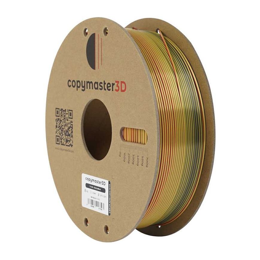 Copymaster3D Tri-Silk 1.75mm 1kg - Gold/Copper/Black – 2