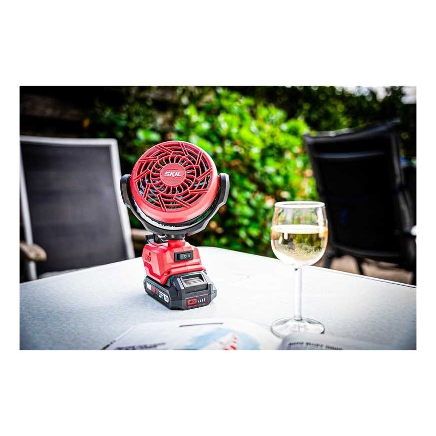 Skil_Red Cordless Fan with Clamp Skil 3163CA 20V – 2