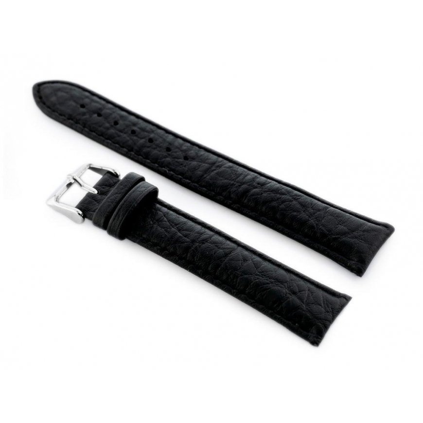 Pacific W05XL melns ādas pulksteņa siksna - 20mm – 2
