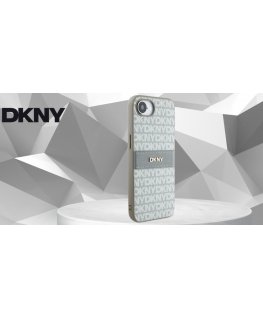 Etui DKNY korduv tekstuurimuster koos toonilise triibuga iPhone'ile
