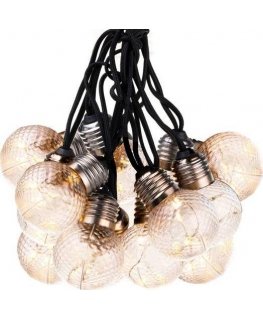 Dekokuningas Crystalball LED -sähkököynnös, 10 kpl.