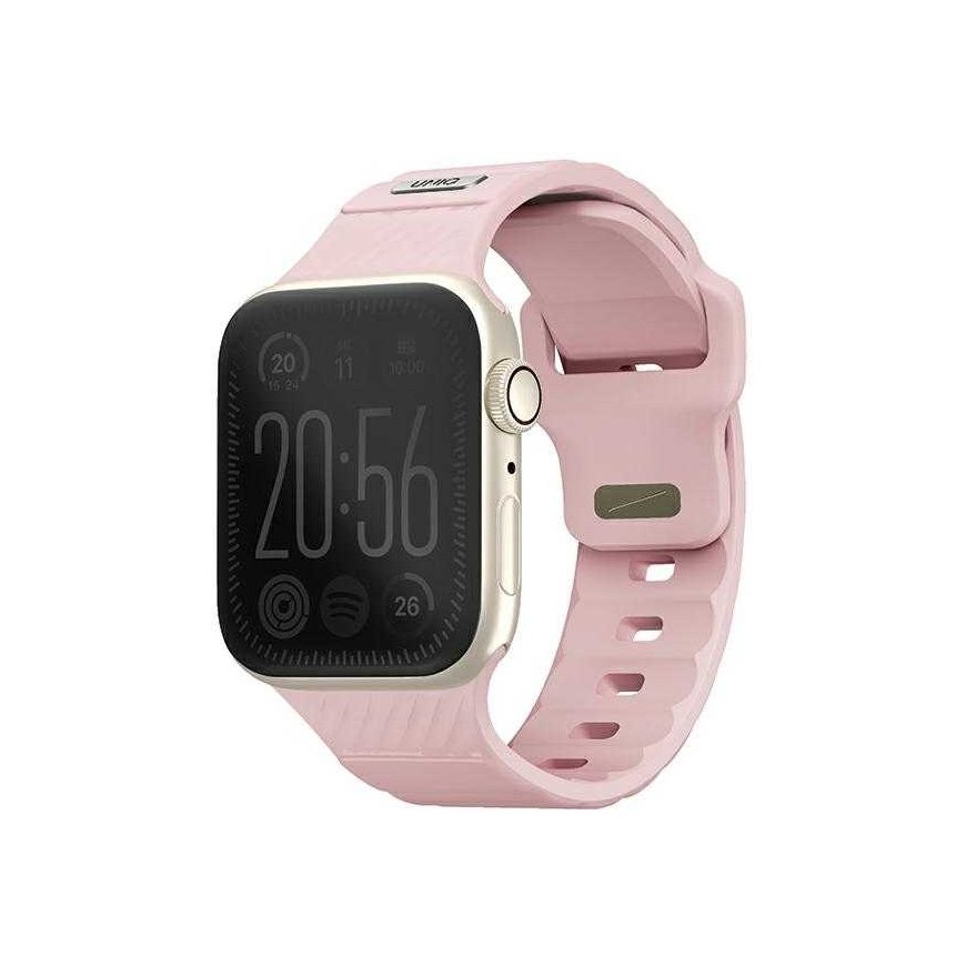 UNIQ Stride Strap for Apple Watch Series 1/2/3/4/5/6/7/8/9/SE/SE2 38/40/41mm FKM Rubber Strap pink/peach