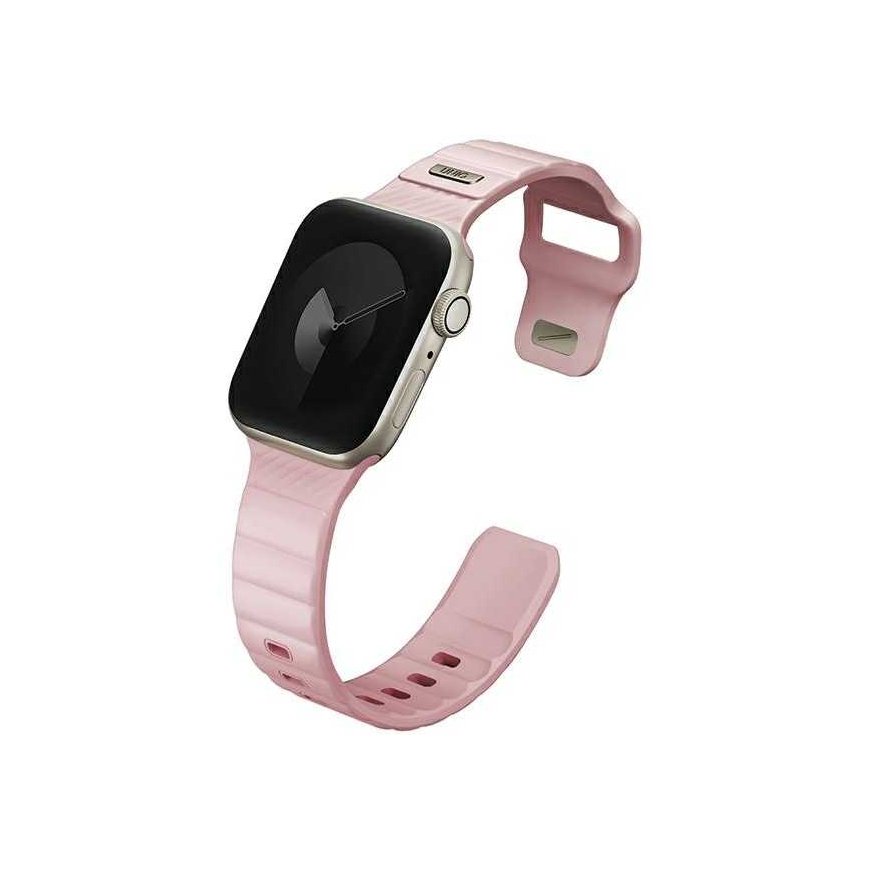 UNIQ Stride Strap for Apple Watch Series 1/2/3/4/5/6/7/8/9/SE/SE2 38/40/41mm FKM Rubber Strap pink/peach – 3