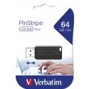 Verbatim PinStripe USB-välkmälu 64 GB USB tüüp A 2.0 Must Verbatim PinStripe USB-välkmälu 64 GB USB tüüp A 2.0 Must