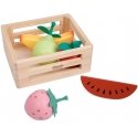 CLASSIC WORLD puidust puuviljade komplekt korvis, 6 tk. CLASSIC WORLD puidust puuviljade komplekt korvis, 6 tk.