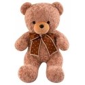 Lean Toys pliušinis talismanas, mielas žaislas Meškiukas su taškeliais ir kaspinu, 45 cm Lean Toys pliušinis talismanas, mielas žaislas Meškiukas su taškeliais ir kaspinu, 45 cm