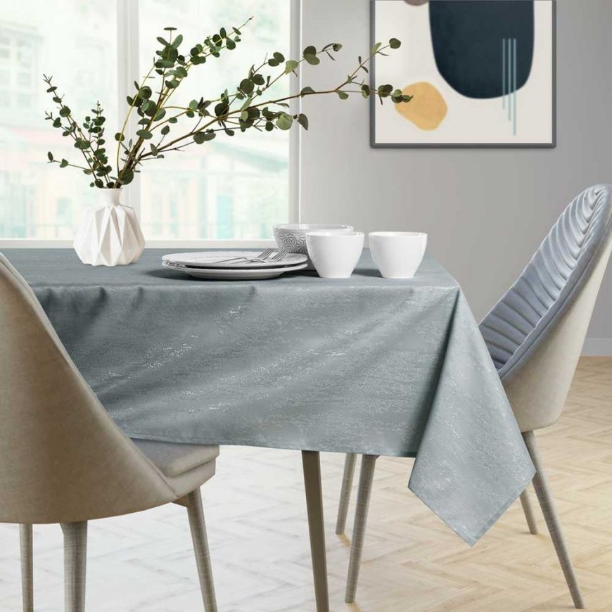Vesta gray pressed modern tablecloth 115x250+35x250 AmeliaHome – 5