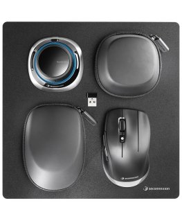 3Dconnexion SpaceMouse Wireless Kit 2 kompiuterio pelė Universalus Dešinės rankos RF Wireless + Bluetooth + USB Type-A Optinis