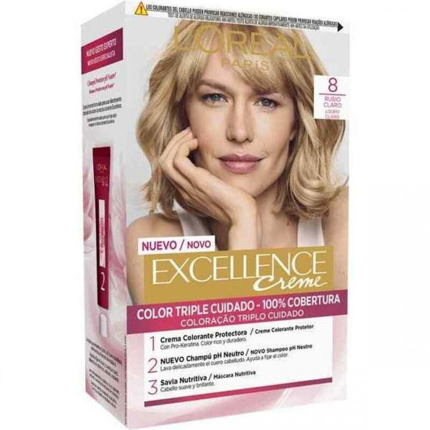 Long-lasting Excellence L'Oreal Make Up Clean Bright Nº 8