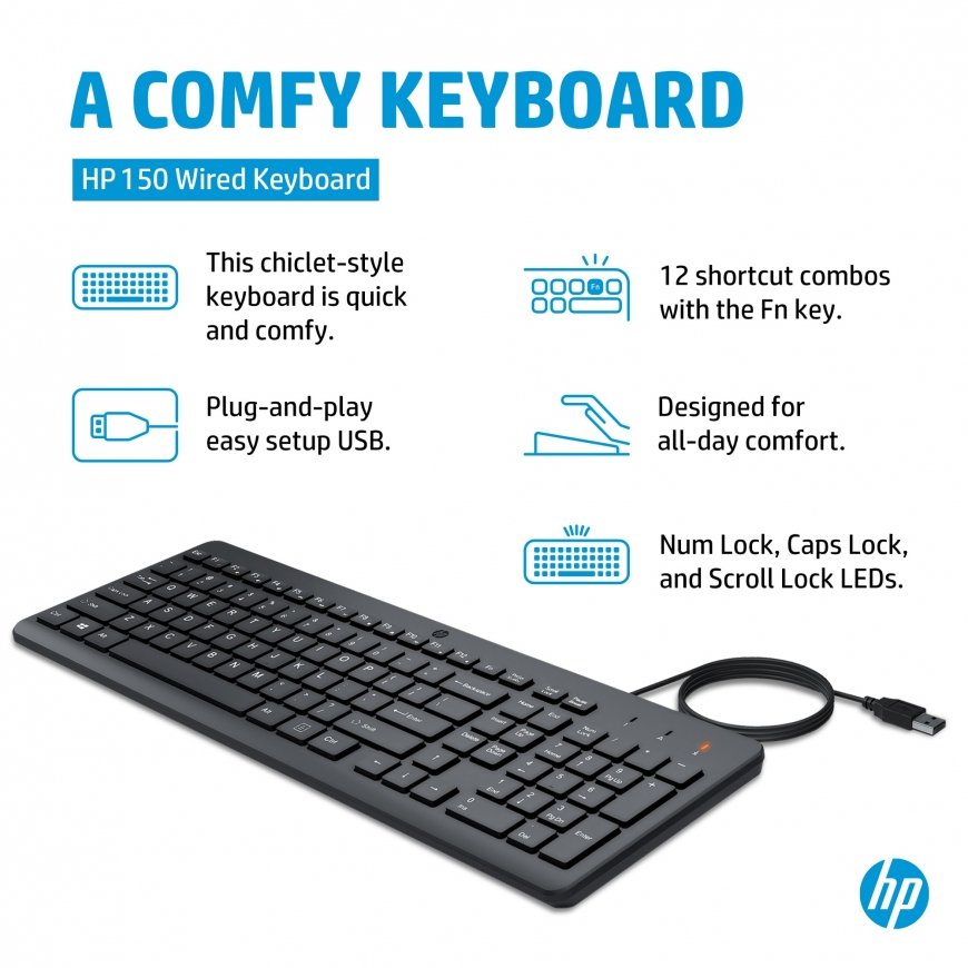 HP 150 Wired Keyboard – 3