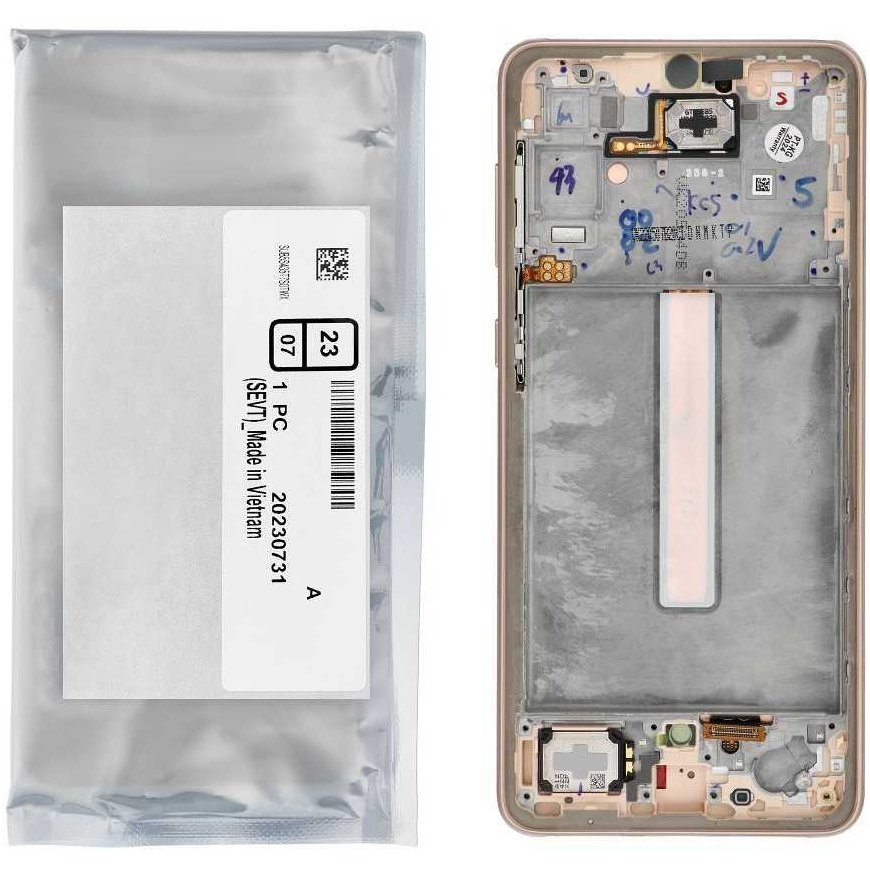 „ServicePack“ LCD ekranas SAMSUNG A33 5G A336B GH82-28143D Auksinis – 3