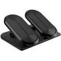 Ergonomic footrest, FOOTPODIUM black, plastic, ULTRADESK