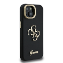 Чехол Guess PU Grained 4G Logo Stand Camera Frame для Apple iPhone 13 черного цвета Чехол Guess PU Grained 4G Logo Stand Camera Frame для Apple iPhone 13 черного цвета