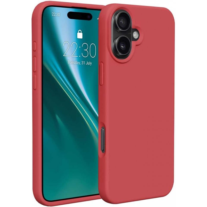 Telforceone silikoninis dėklas, skirtas Apple iPhone 16 Plus 6.7" aviečių