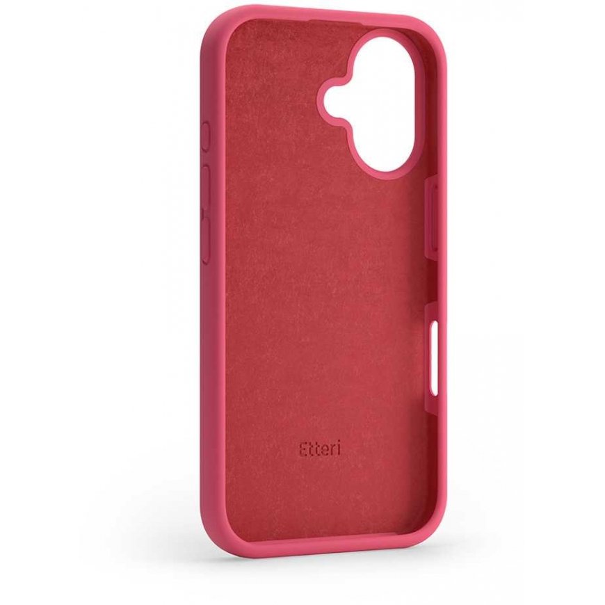 Telforceone silikoninis dėklas, skirtas Apple iPhone 16 Plus 6.7" aviečių – 2
