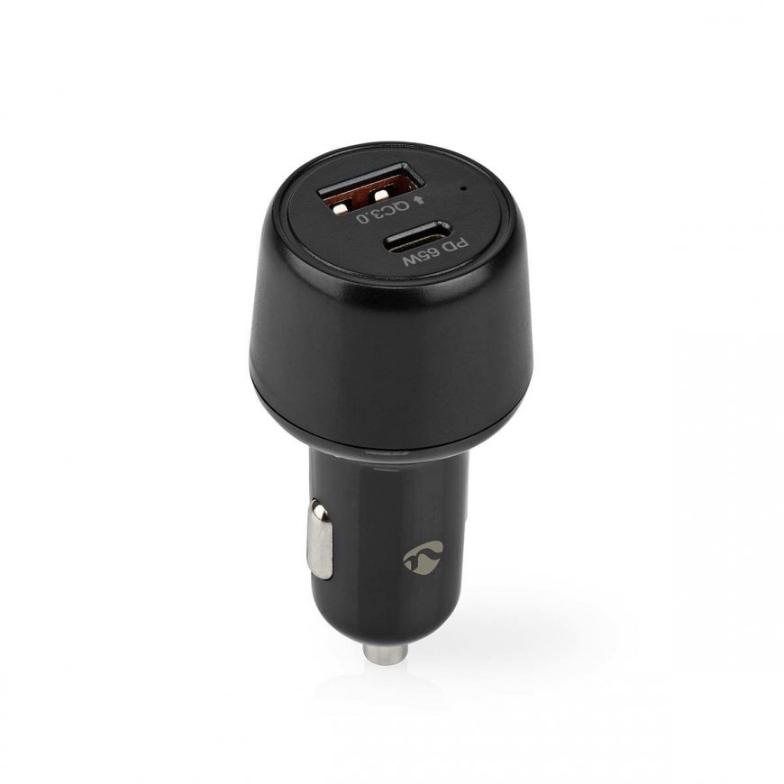 Nedis Car Charger Älypuhelin musta Tupakansytytin Pikalataus Auto