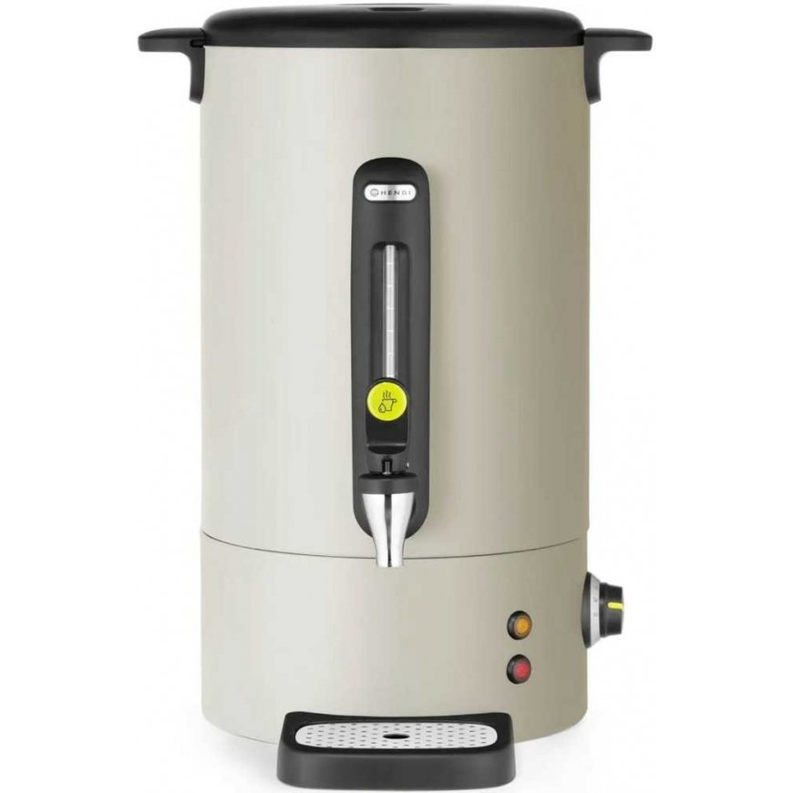 Hendi Kuuma viini veden lämmitin hanalla, pisarankeräysalustalla, 16 l, 1650 W - vaaleanharmaa – 2