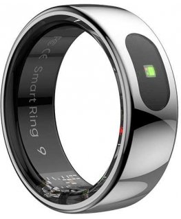 «Smart RING PRO» серебряный, монитор сердечного ритма, насыщенности, сна, активности, размер 10, «Powerton»