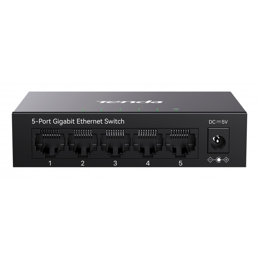 Tenda TEG1005M network switch Unmanaged L2 Gigabit Ethernet (10/100/1000) Black – 3