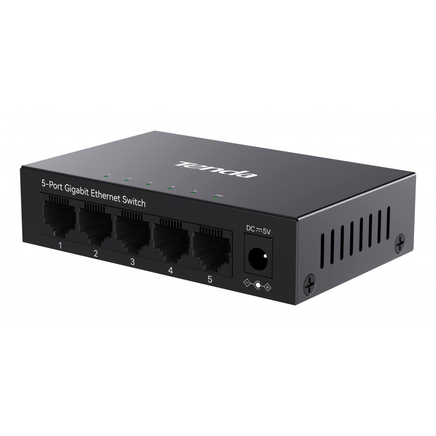 Tenda TEG1005M verkkokytkin Hallitsematon L2 Gigabit Ethernet (10/100/1000) musta – 4